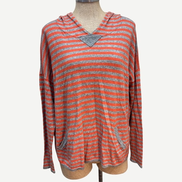Joie Tops - Joie Striped Wool Blend Hooded Sweater S